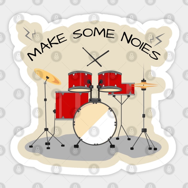 MAKE SOME NOIES Sticker by Soozy 